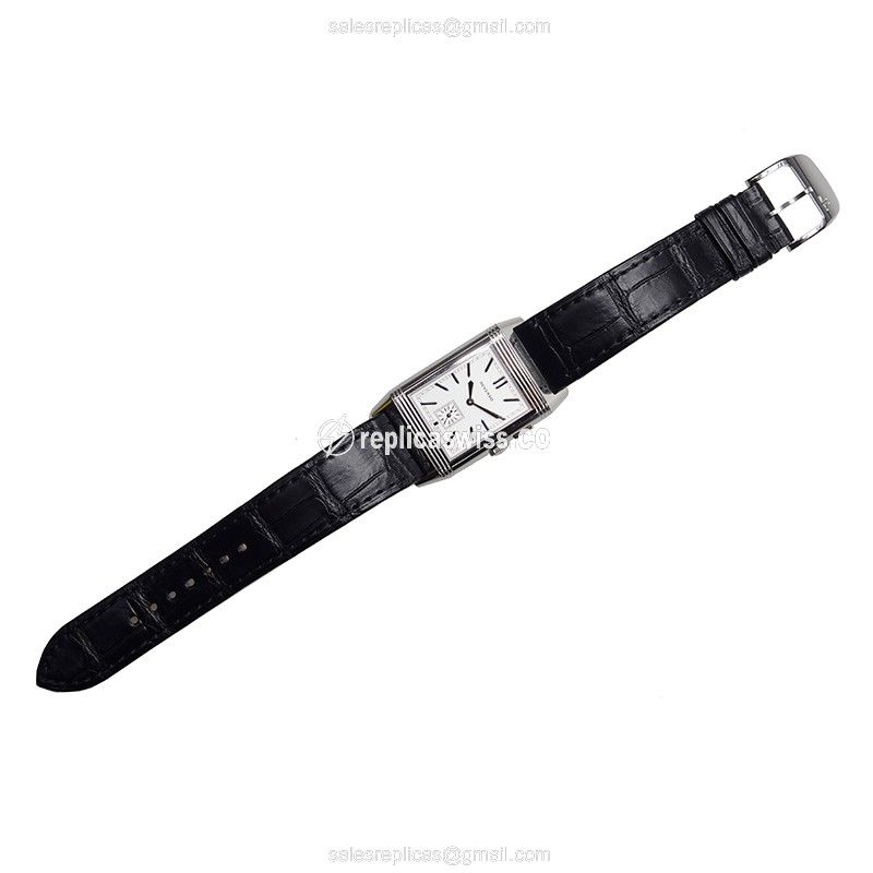 Jaeger-Lecoultre Q3788570 REVERSO - Manual - Stainless Steel - Silver Dial - Black Alligator Buckle - View 2