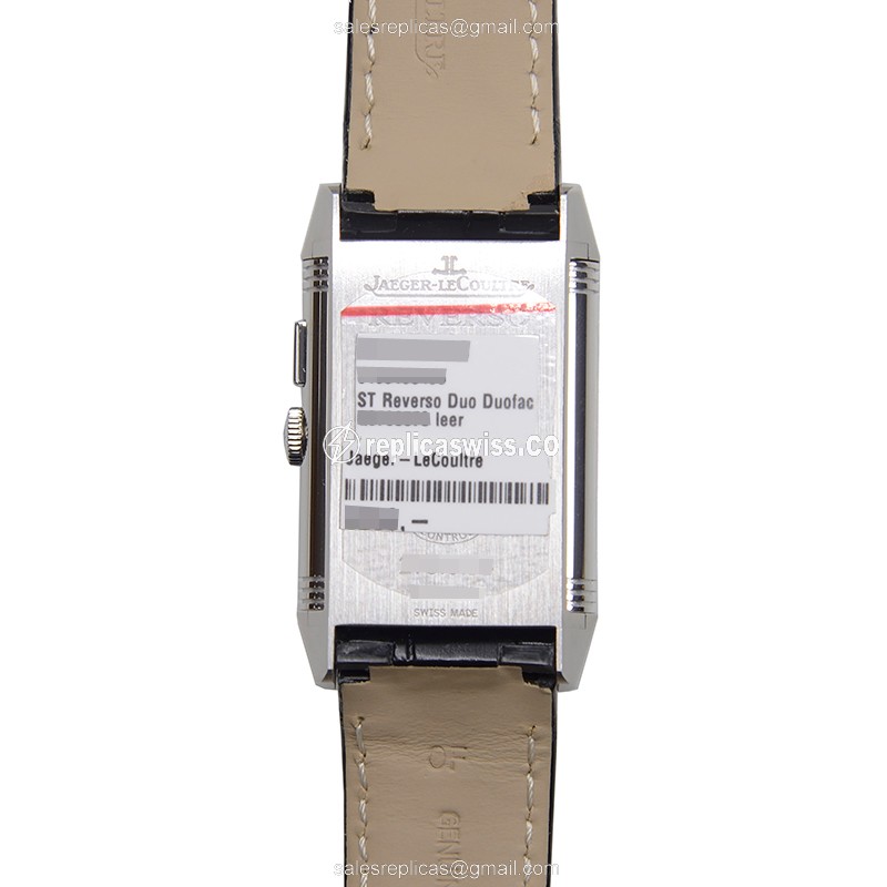 Jaeger-Lecoultre Q3788570 REVERSO - Manual - Stainless Steel - Silver Dial - Black Alligator Buckle - View 3