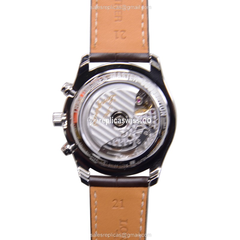 Longines L2.673.4.78.5 Replica - Automatic - Stainless Steel - White Dial, Brown Alligator Strap - View 3