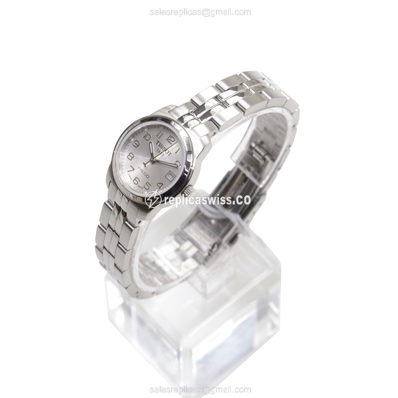 Tissot T-CLASSIC Quartz - Steel Case - Silver Dial - Steel Band - View 3