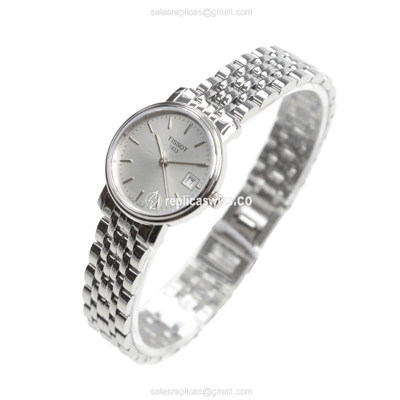 Rolex T-CLASSIC Quartz Replica - Silver Dial - Stainless Steel Case & Band - View 3