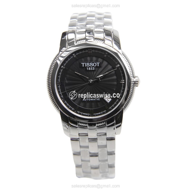 Tissot T-CLASSIC Automatic - Steel Case - Black Dial - Silver Steel Bracelet - View 2