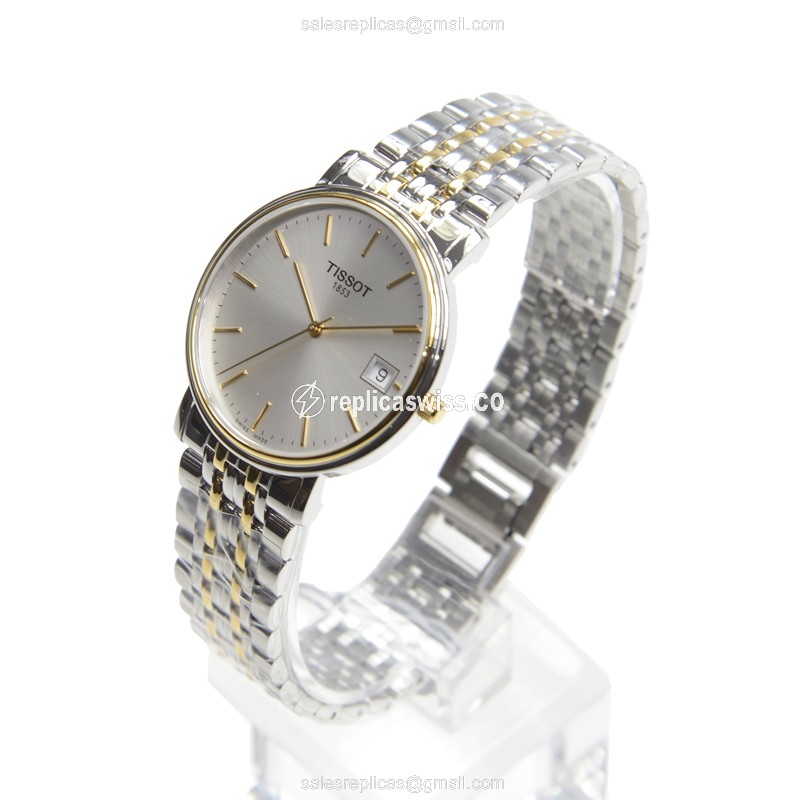 Rolex T-Classic Quartz Replica - Stainless Steel - White Dial - Silver Clasp - View 3