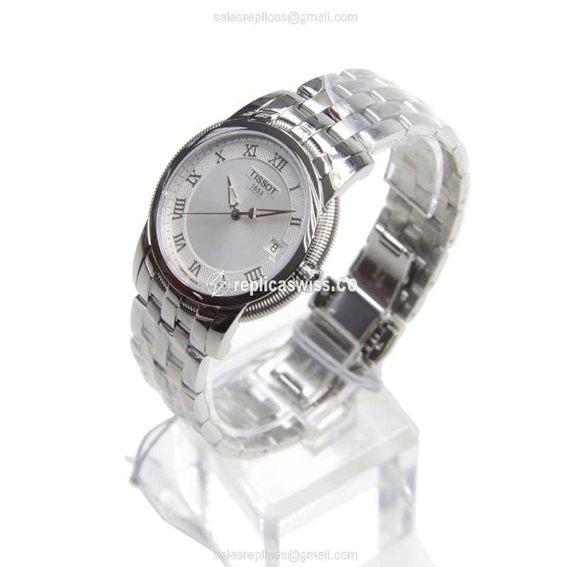 Rolex T-Classic Replica - Quartz - Stainless Steel Case - White Dial - Silver Strap - View 3