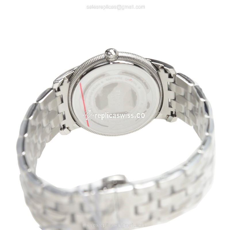Rolex T-Classic Replica - Quartz - Stainless Steel Case - White Dial - Silver Strap - View 4