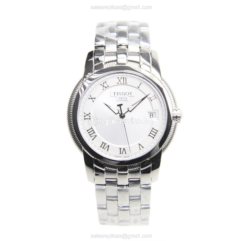 Rolex T-Classic Replica - Quartz - Stainless Steel Case - White Dial - Silver Strap - View 2