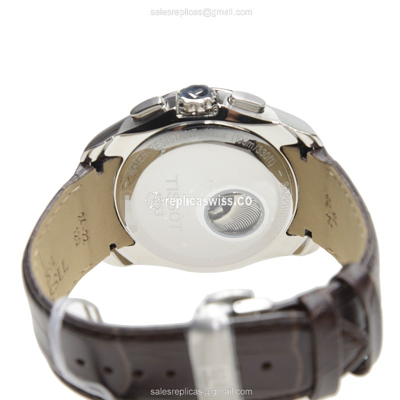 Tissot T-CLASSIC Automatic - Stainless Steel - White Dial - Brown Leather Strap - View 4