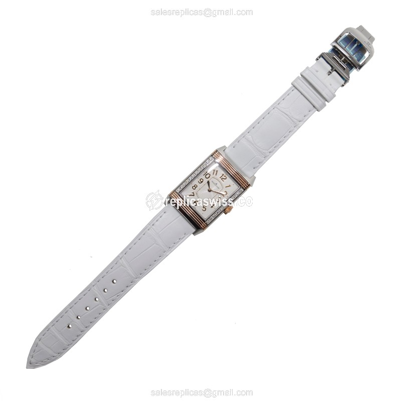 Jaeger-Lecoultre Q3224420 REVERSO - Manual - 18kt Rose Gold - Diamonds - Silver Dial - View 2