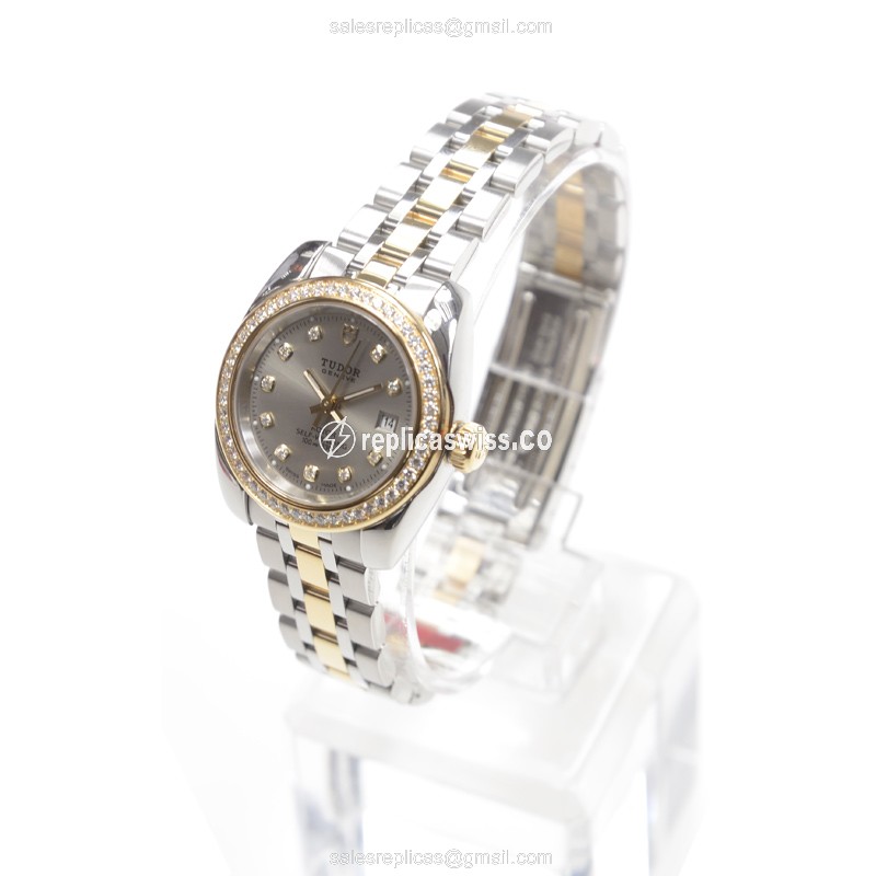 Tudor Classic Replica Watch - Manual - Gold/Steel - Gray - View 3