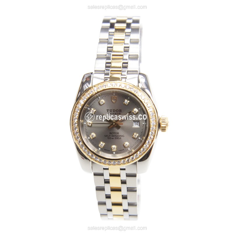 Tudor Classic Replica Watch - Manual - Gold/Steel - Gray - View 2