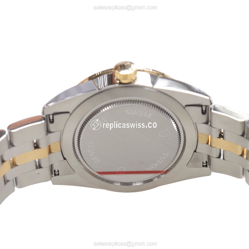 18kt Gold Tudor Glamour Date Replica - Automatic - Silver Clasp - Diamond - View 4