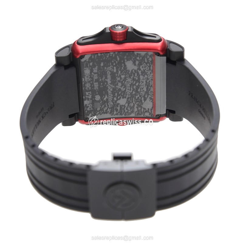 Franck Muller Conquistador GPG Auto Titanium - Black Dial - Rubber Strap - View 4