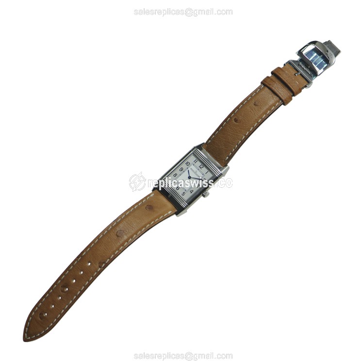 Jaeger-Lecoultre Q2518411 REVERSO - Quartz - Stainless Steel - Silver Dial - Brown Leather Strap - View 2