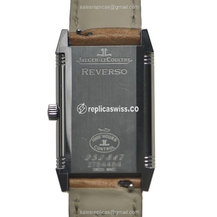 Jaeger-Lecoultre Q2518411 REVERSO - Quartz - Stainless Steel - Silver Dial - Brown Leather Strap - View 3