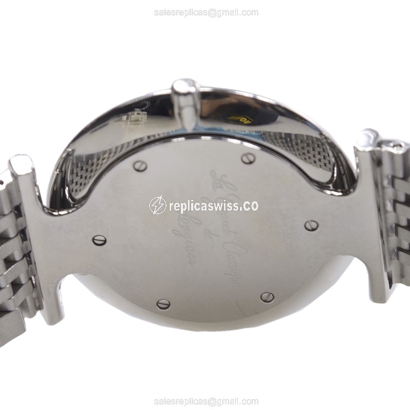Longines LA GRANDE Replica - Quartz - Stainless Steel Case - White Dial, Silver Clasp - View 4