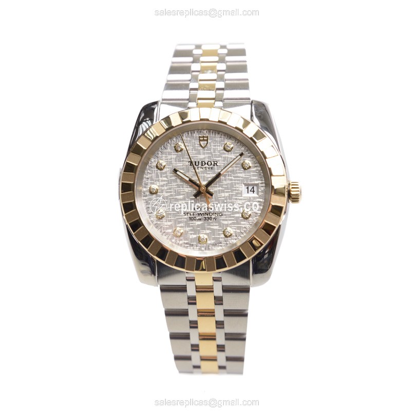 Automatic Tudor CLASSIQUE - Gold & Steel - Silver Dial - Steel Clasp - View 2