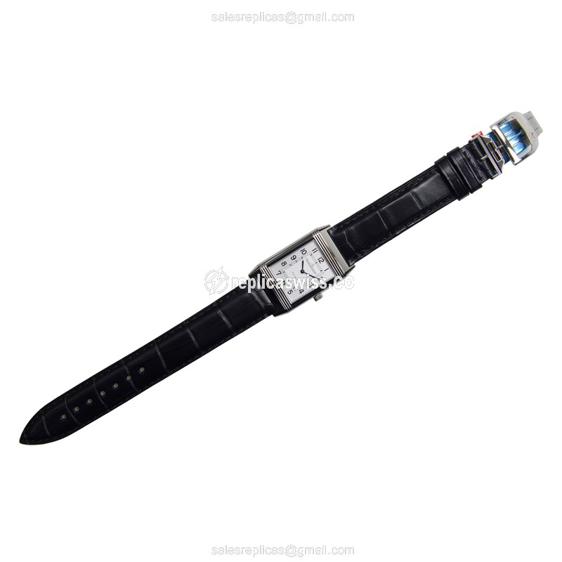 Jaeger-Lecoultre Q2518412 REVERSO - Quartz - Stainless Steel - White Dial - Black Alligator Strap - View 2