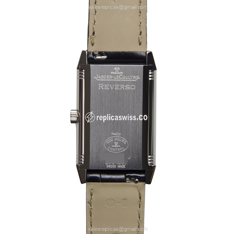 Jaeger-Lecoultre Q2518412 REVERSO - Quartz - Stainless Steel - White Dial - Black Alligator Strap - View 3