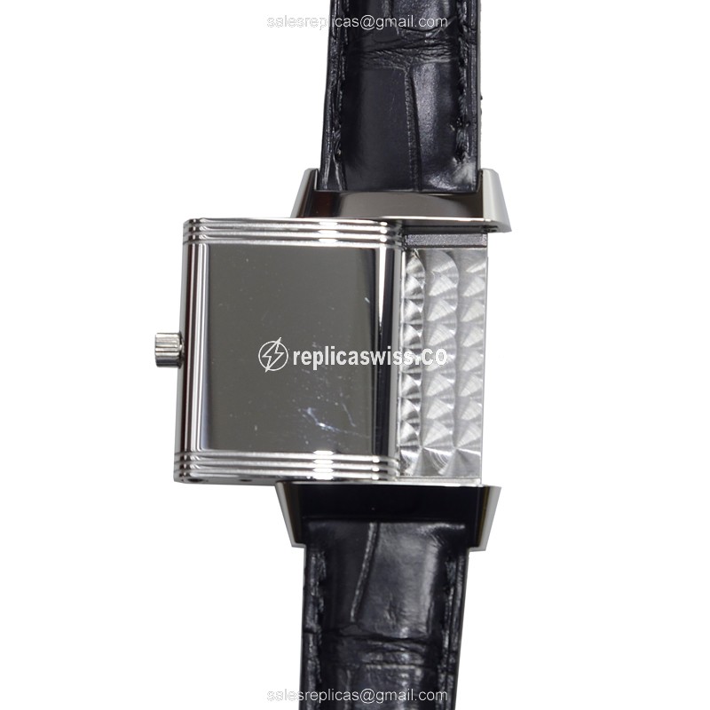 Jaeger-Lecoultre Q2608412 REVERSO - Manual - Steel Case - Silver Dial - Black Alligator Strap - View 4