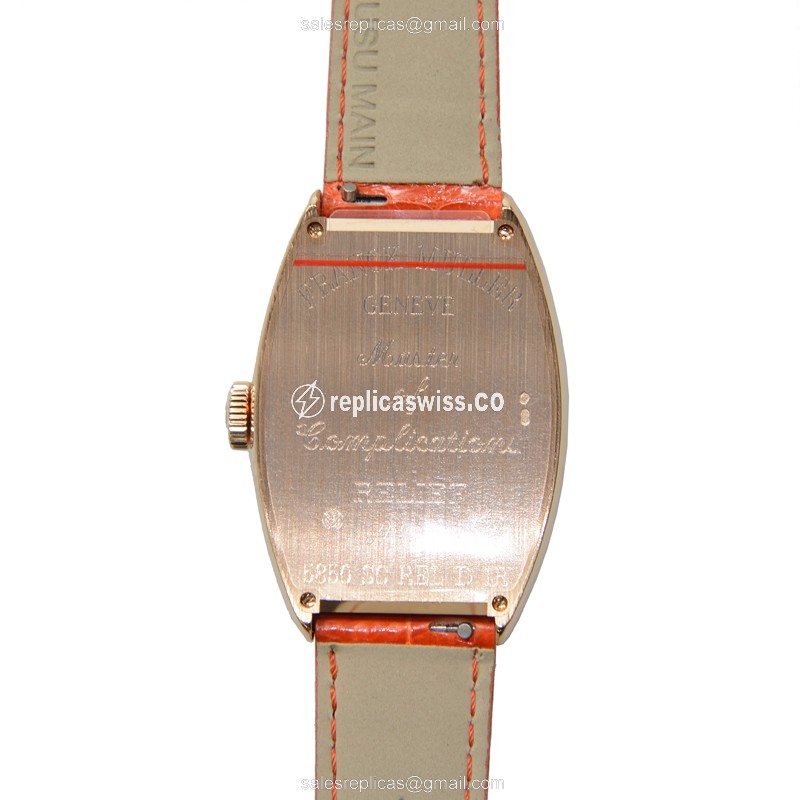 Franck Muller 5850 SC REL D 1R (5N) CINTREE CURVEX Automatic 18kt Rose Gold & Diamonds - View 3