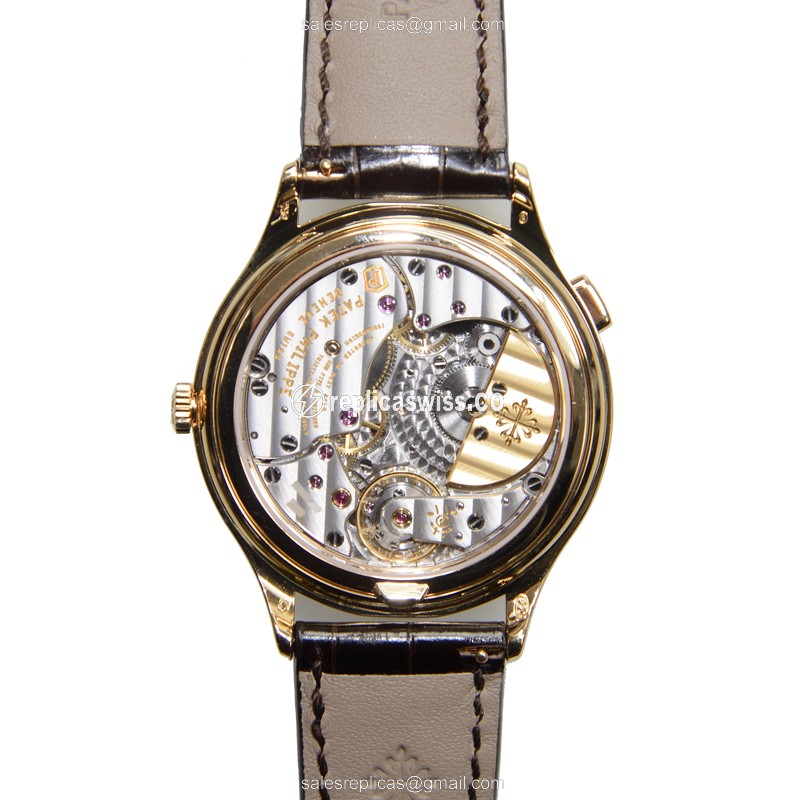 Patek Philippe 7130R Replica Watch - Auto - Gold - Alligator - View 3
