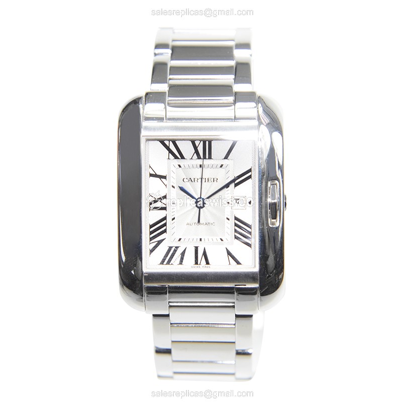 Cartier Tank Replica - Automatic - 18kt Gold - White Dial - View 2