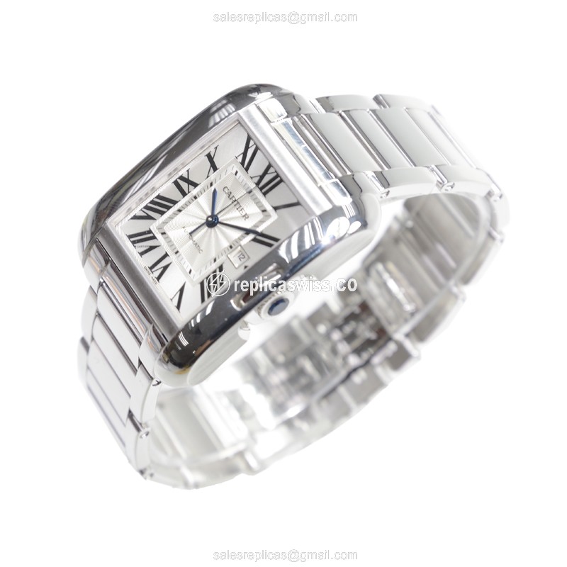 Cartier Tank Replica - Automatic - 18kt Gold - White Dial - View 3