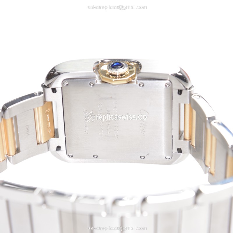 Cartier TANK Automatic - White Dial - Silver 18kt Steel - Clasp - View 4