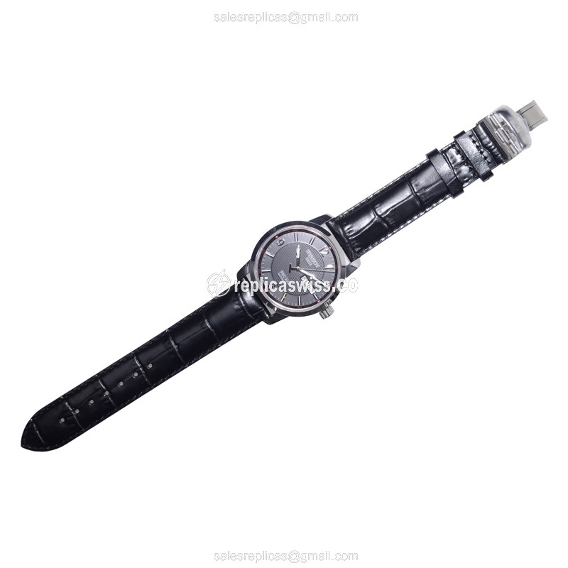 Automatic Tissot T-SPORT - Black Dial - Steel Case - Leather Black Strap - View 2