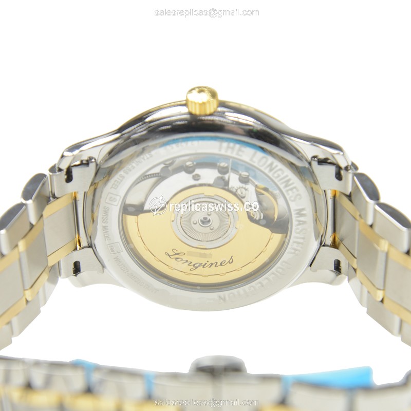 Longines L2.628.5.37.7 Replica | Automatic | Gold-Steel Case | Silver Clasp - View 4