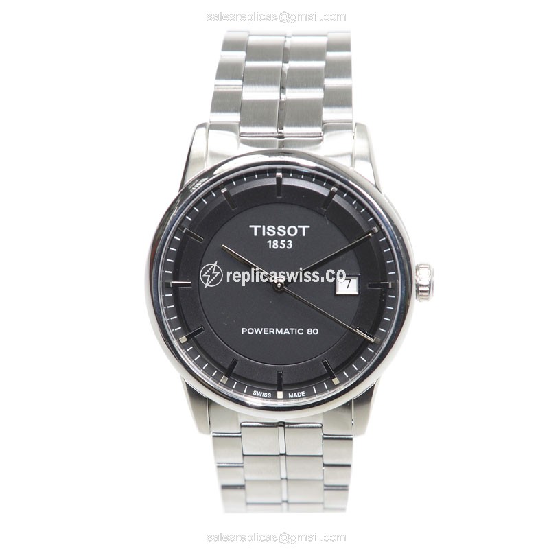Tissot T-CLASSIC Automatic - Black Dial - Silver Steel - Steel Clasp - View 2