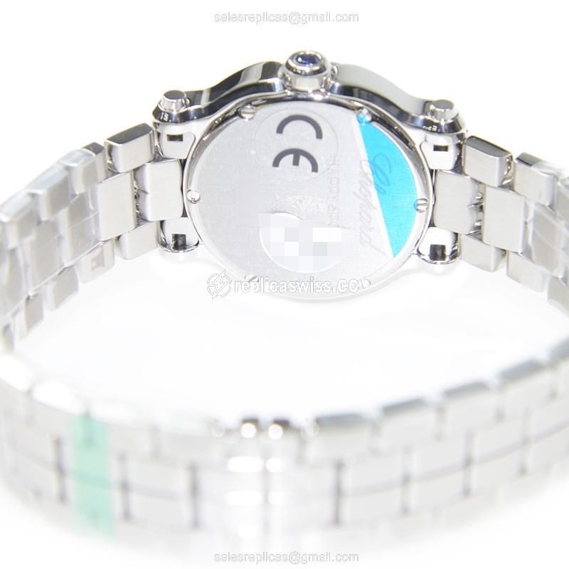 Chopard Happy Sport Quartz - White Dial - Steel Case - Silver Strap - View 4