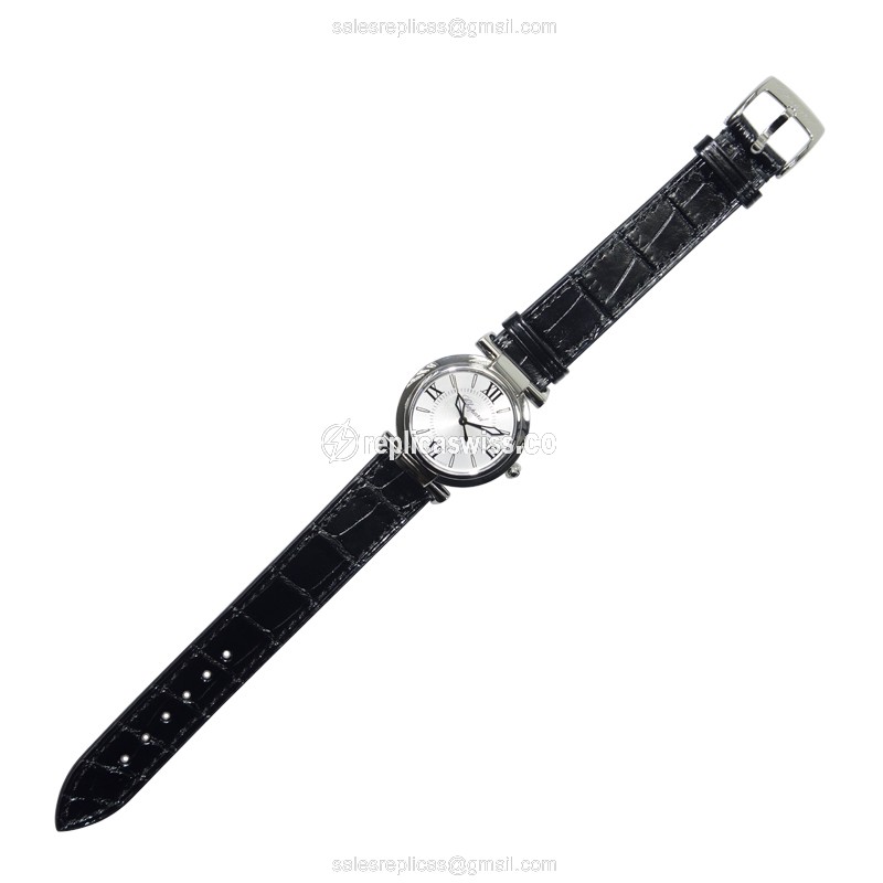 Chopard Imperiale Quartz Steel - Silver Dial - Black Alligator Buckle - View 2