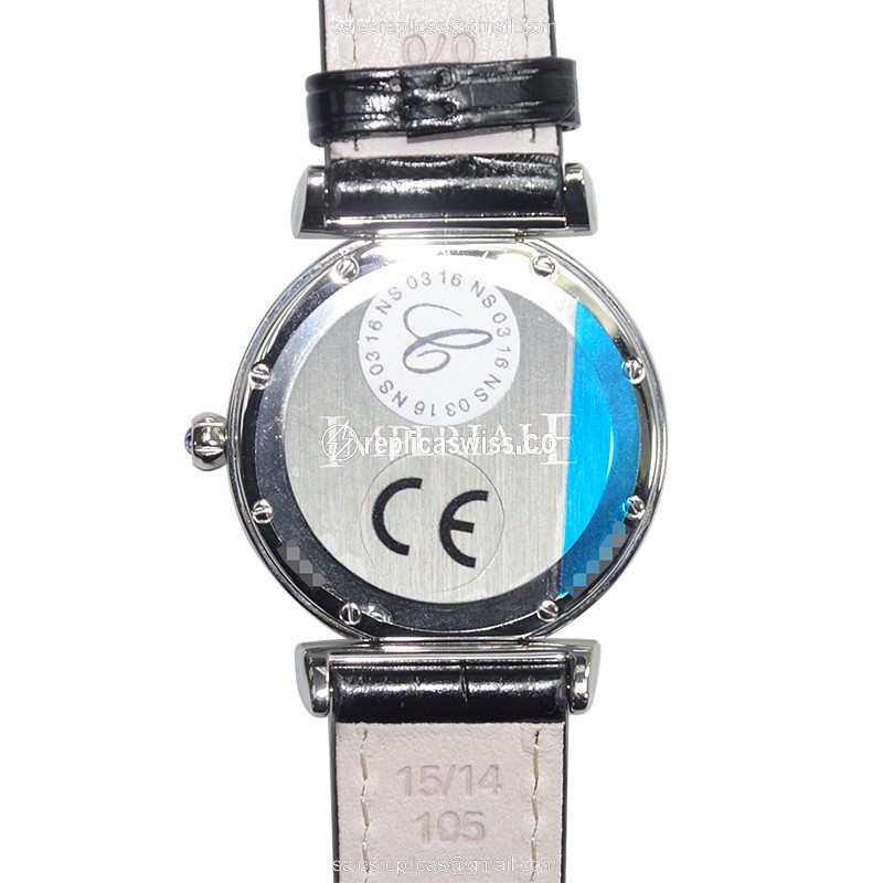 Chopard Imperiale Quartz Steel - Silver Dial - Black Alligator Buckle - View 3