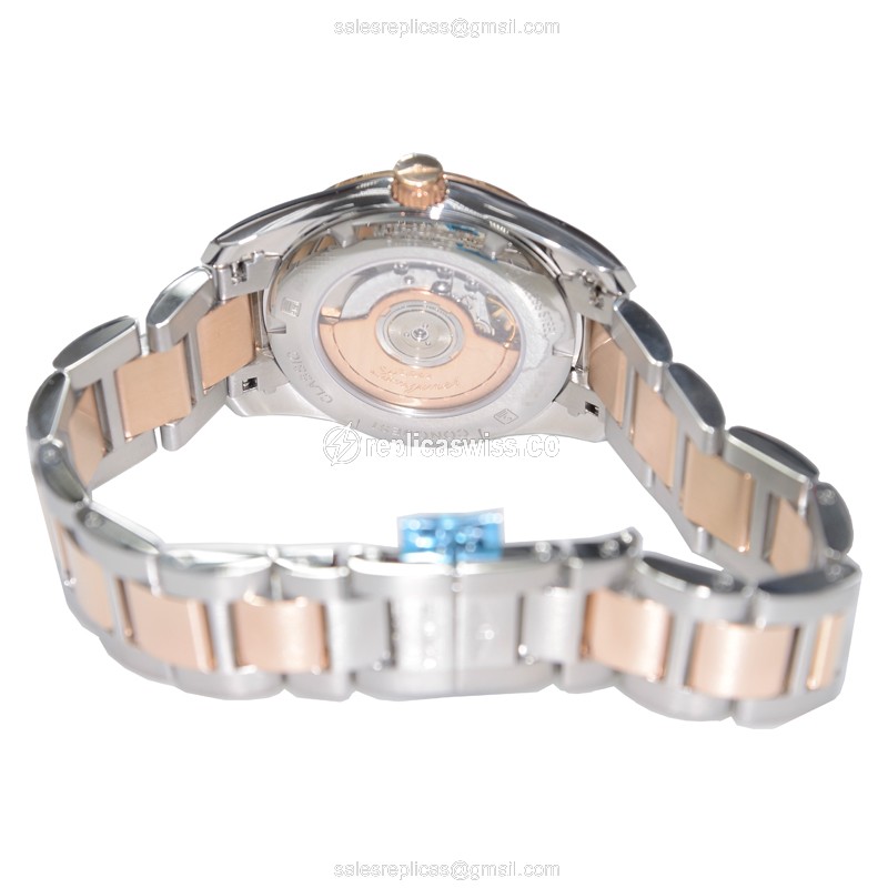 Longines L2.785.5.76.7 CONQUEST CLASSIC Automatic 18kt Rose Gold & Steel - View 4