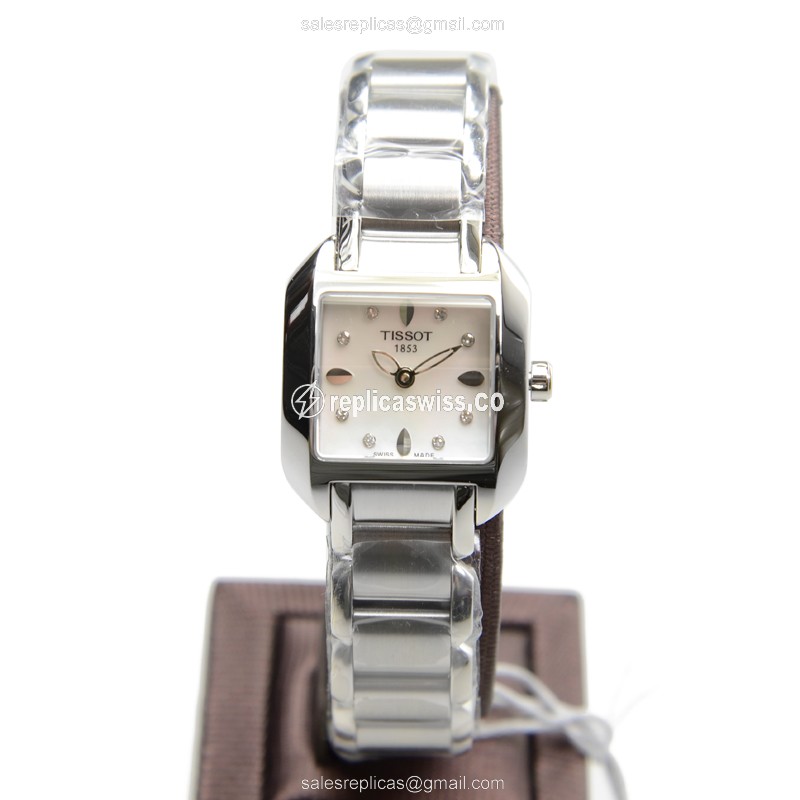 Rolex T-LADY Quartz - White Dial - Steel Case - Silver Strap - Clasp - View 2