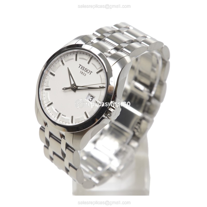 Tissot T-CLASSIC Replica - Quartz - Steel Case - Silver Dial - Steel Strap - View 3