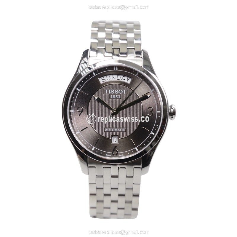 Tissot T-CLASSIC Replica - Automatic - Steel - Gray Dial - Silver Strap - View 2