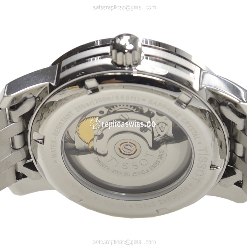 Automatic Tissot T-SPORT - Black Dial - Silver Steel - Clasp - 40mm - View 4