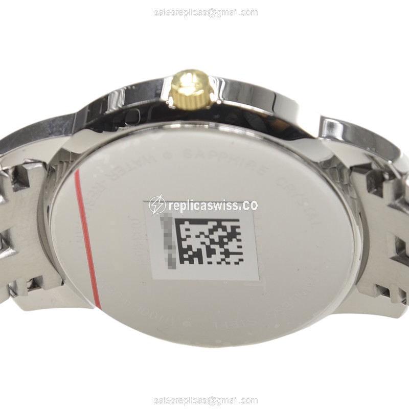 Rolex T-CLASSIC Quartz - White Dial - Steel Case - Gold PVD - Gold Strap - Clasp - View 4
