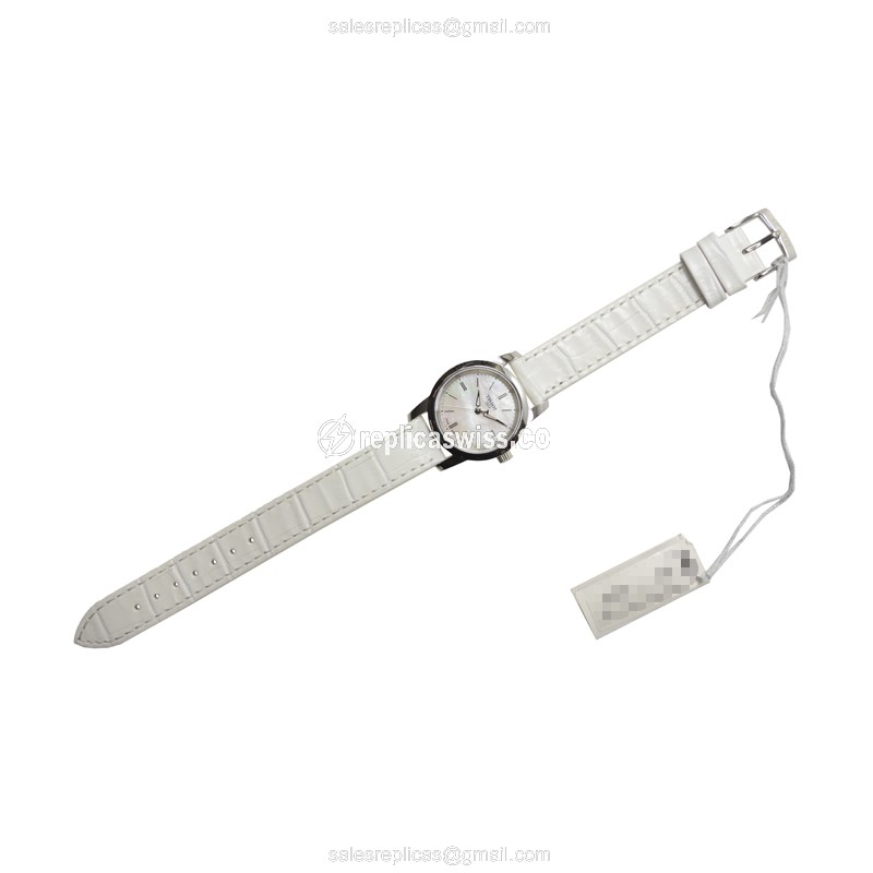 Rolex T-CLASSIC Quartz - Steel Case - White Dial - Leather Strap - Buckle Clasp - View 2