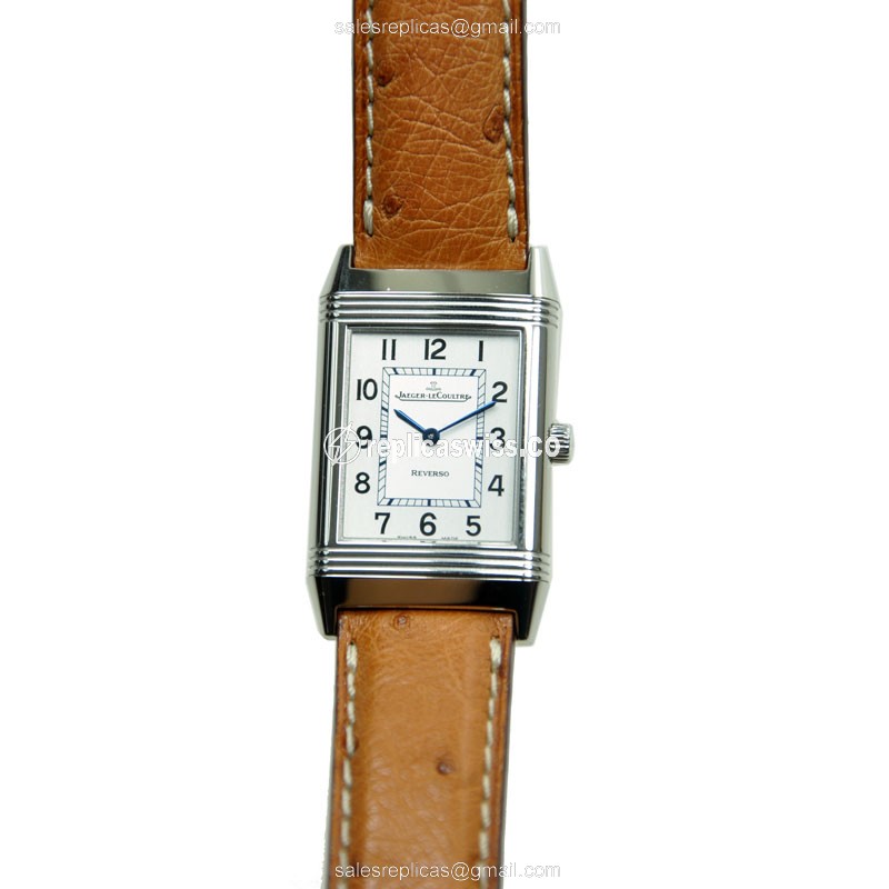 Jaeger-Lecoultre Q2508411 REVERSO - Manual - Steel - Silver Dial - Orange Leather Strap - View 2