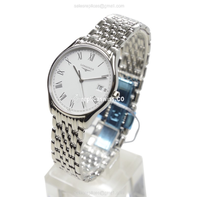 Longines Lyre Quartz Replica - Stainless Steel - White Dial - Silver Clasp - View 3