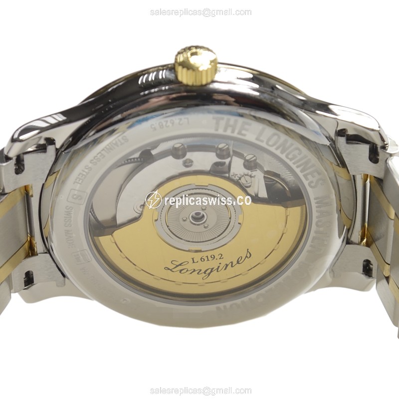 Longines L2.628.5.78.7 Replica - Automatic - 18kt Gold Case - Silver Dial - View 4
