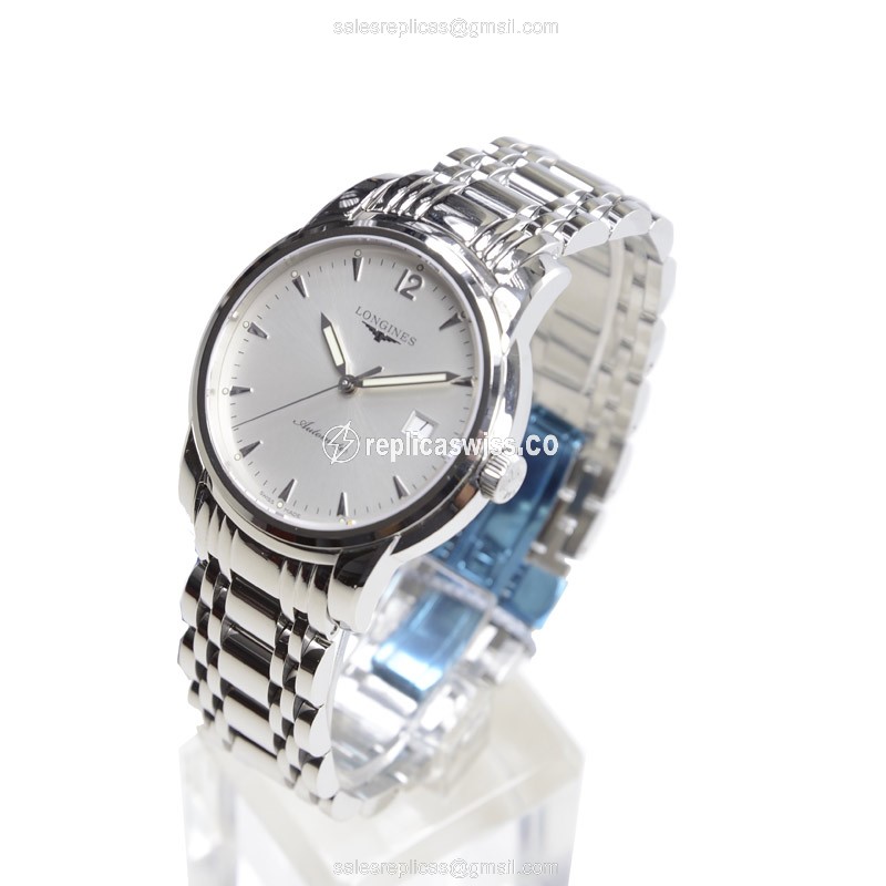 Longines Saint Imier Replica - Automatic - Steel Case, White Dial - View 3