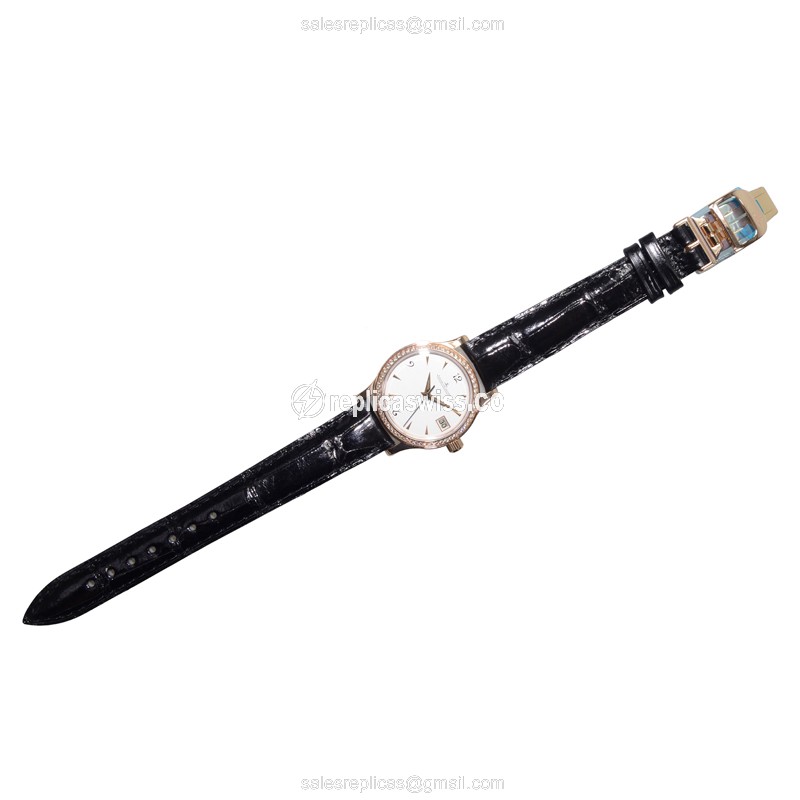 Jaeger-Lecoultre Q1382404 Replica - Ultra Thin - Auto - 18kt Rose Gold - Diamond Dial - View 2