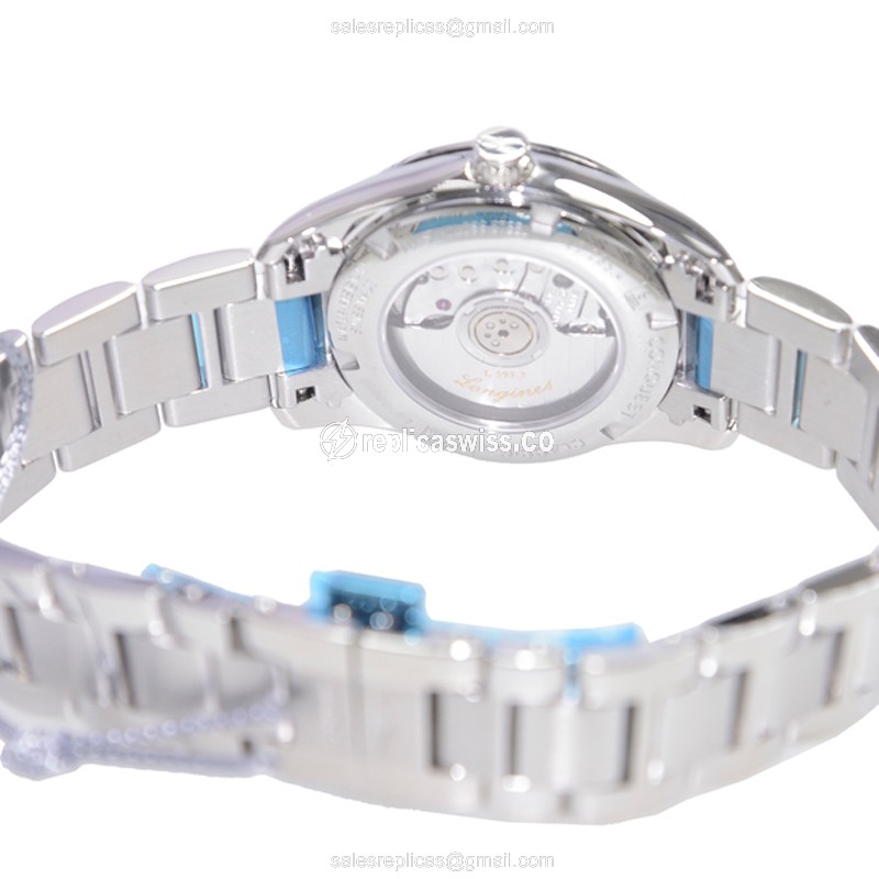 Longines CONQUEST CLASSIC Replica - Automatic - Steel - Black - Silver - Clasp - View 4