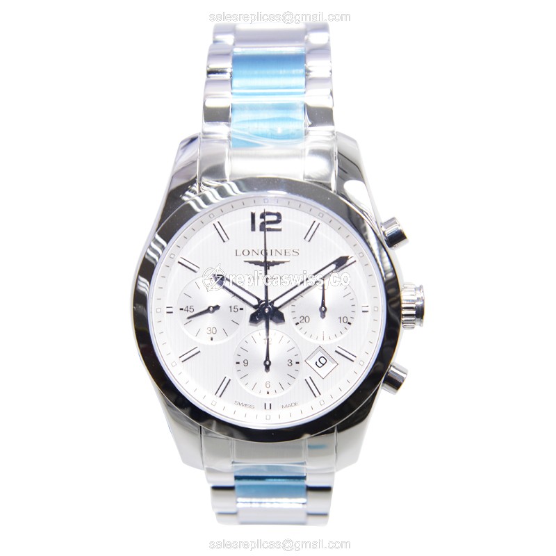 Longines CONQUEST CLASSIC Replica - Automatic - Steel Case - Silver Dial - View 2
