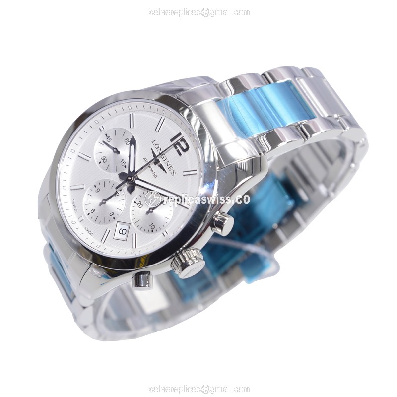 Longines CONQUEST CLASSIC Replica - Automatic - Steel Case - Silver Dial - View 3