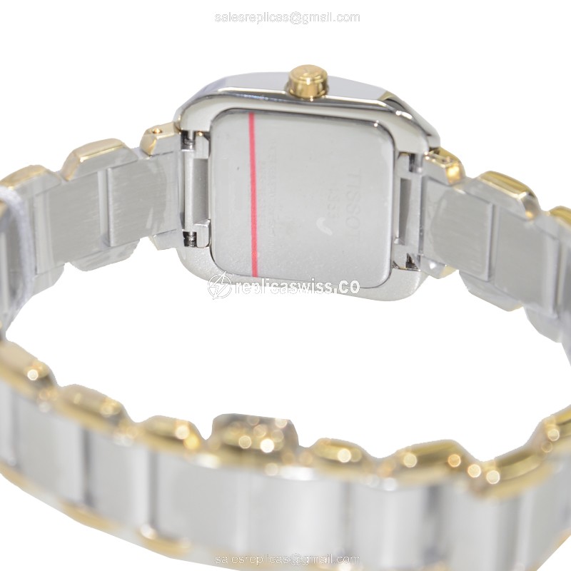 Tissot T-TREND Quartz - White Dial - Steel Case - Silver Strap - Clasp - View 4